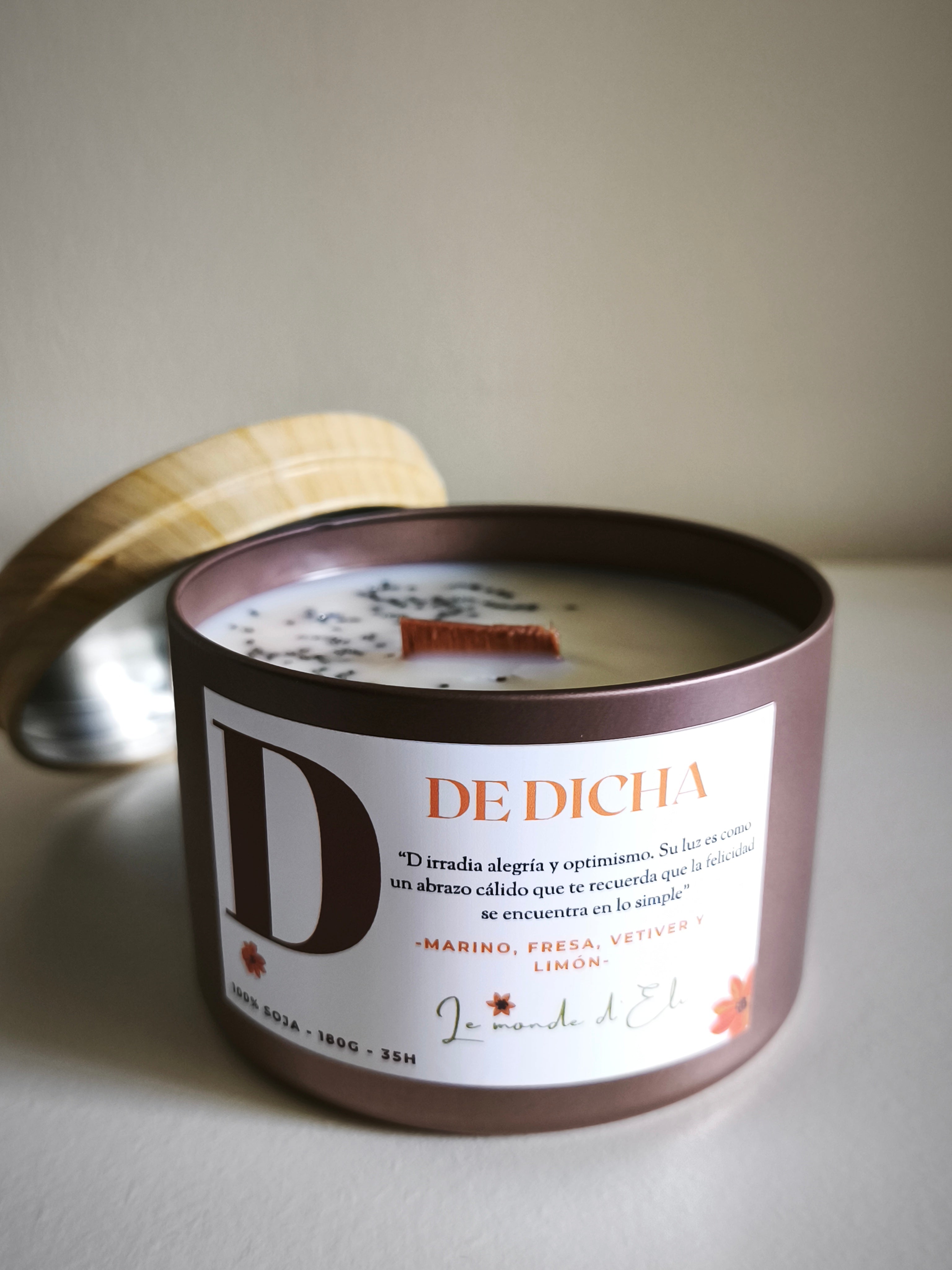 Vela aromática D de Dicha