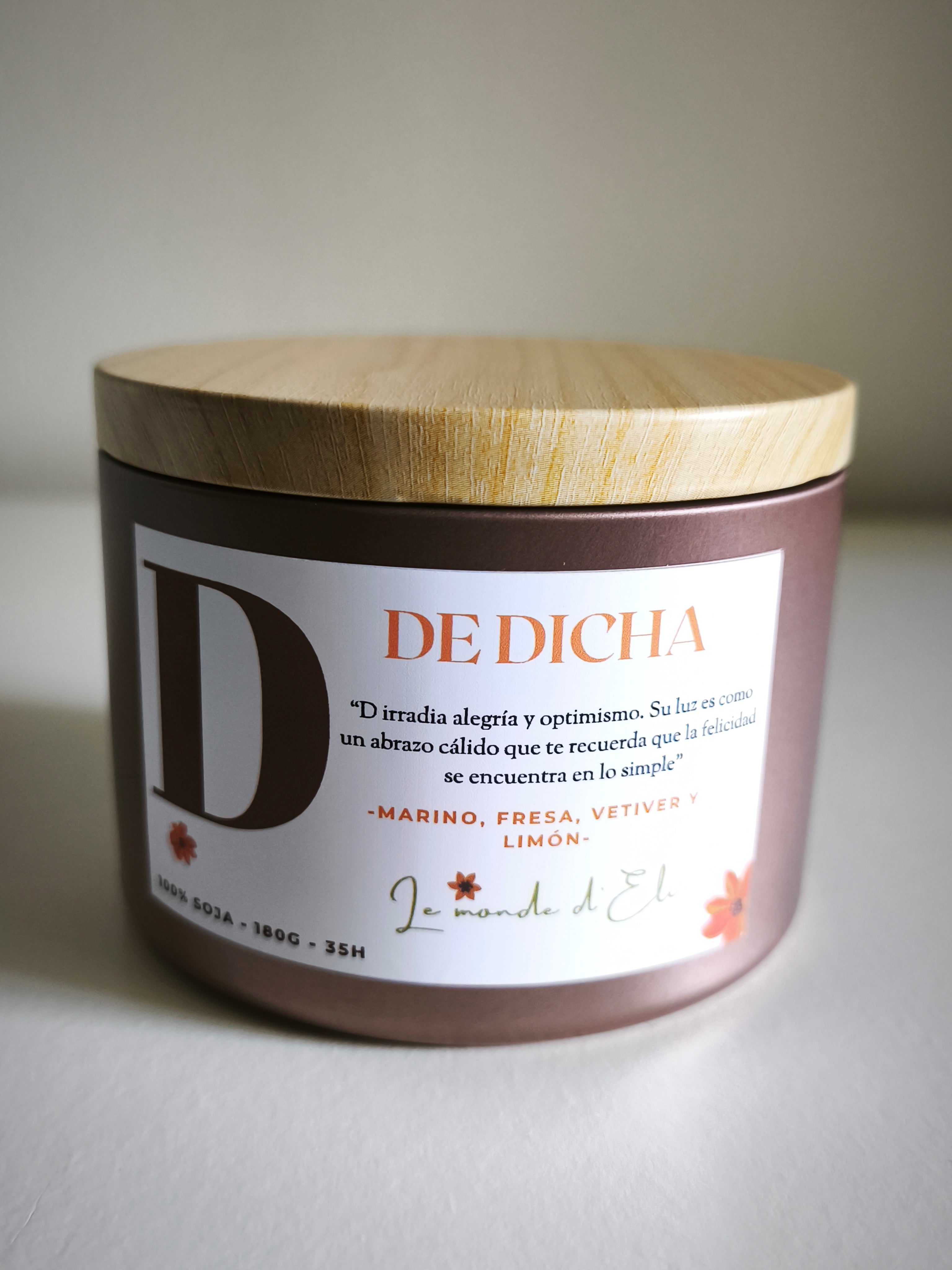 Vela aromática D de Dicha